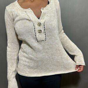 Eddie Bauer Cream Knit Sweater
